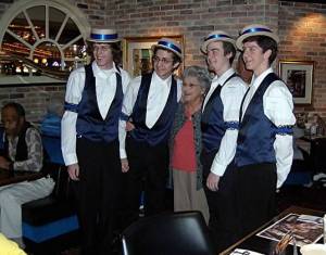 mom and barbershop quartet